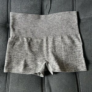Colsie Gray Ribbed Bike Shorts